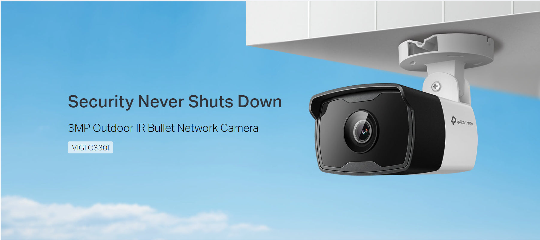 TP-Link VIGI C330i VIGI 3MP HD Outdoor Bullet Network Wired CCTV Camera | Smart IR | Waterproof IP67 | H.265+ | Smart Detection TP-Link VIGI C330i VIGI 3MP HD Outdoor Bullet Network Wired CCTV Camera | Smart IR | Waterproof IP67 | H.265+ | Smart Detection